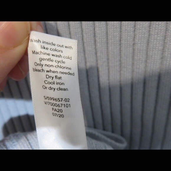 Athleta Sweater Blue Lincoln Park Ribbed Scoop Neck Glacial Womens Small Knit - Picture 7 of 10